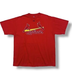 MAJESTIC MLB St. Louis Cardinals Short Sleeve Crew Neck T-Shirt Yadier Molina #4